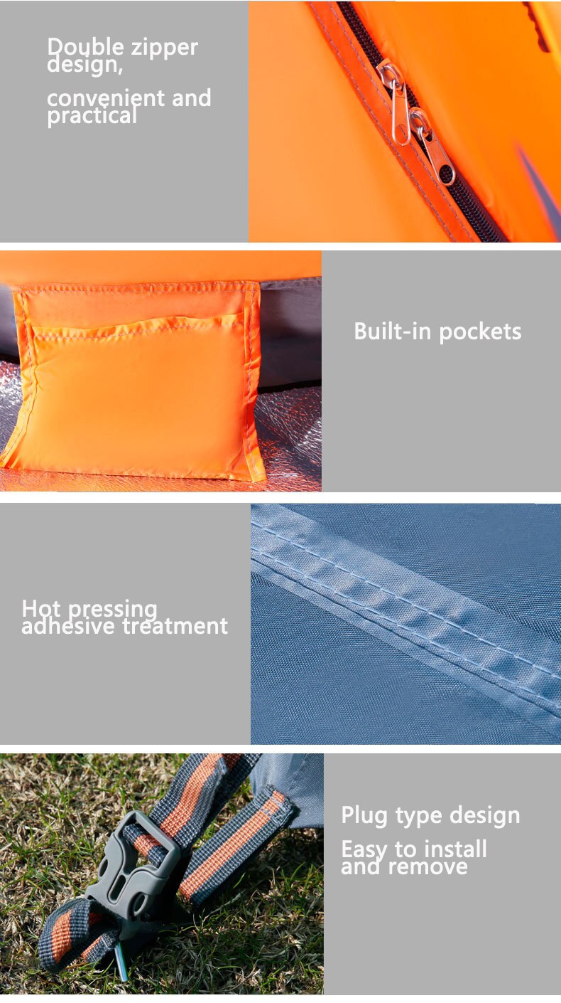 Cheap Goat Tents Outdoor Camping Climbing 3 5 People Automatic Quick Open Hexagonal Tent Double Layer Thickened Rainproof Ventilate Hall Design   